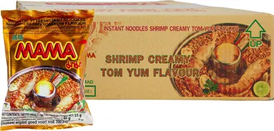 Produktbild von [ 30x 55g ] MAMA Instant Nudeln Shrimp Creamy Tom Yum Flavour / Tom Yum Garnelen-Sahnegeschmack