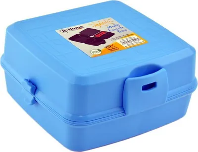 Produktbild von Lunchbox 4 Fächer Vesperdose Brotdose Kinder Brotzeitdose Vesperbox B-h14 Farben BLAU