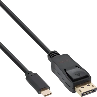 Productafbeelding van InLine 64122, 2 meter, USB-C, DisplayPort, mannelijk - mannelijk, verguld