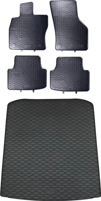 Produktbild von Gummi Fußmatten + Kofferraumwanne Set für Skoda Superb 3 Typ 8V Limo, Bj. 2015-