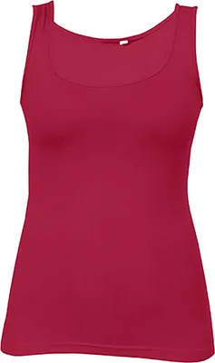 Produktbild von Single-Jersey Tank Top Damen, Kirschrot, XS