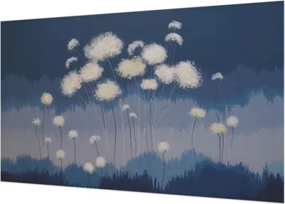 Produktbild von Fototapete - Wandbilder für Wohnzimmer - 416x254 - Dekorative Wandfolie - Modernes Design für Wanddekoration - Tapeten für Innenräume - Weißer Löwenzahn