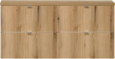 Immagine prodotto di Lavabo doppio 'Skelbolu' 120x60x40 cm con 4 cassetti effetto rovere