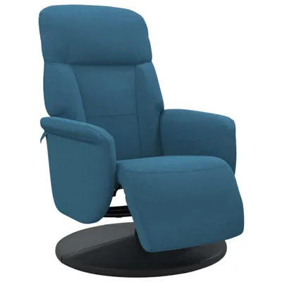 Immagine prodotto di vidaXL Poltrona relax con poggiapiedi in velluto blu