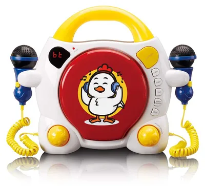 Immagine prodotto di Lenco KCD-011KIDS - Lettore CD karaoke portatile con Bluetooth® per bambini - Multicolore