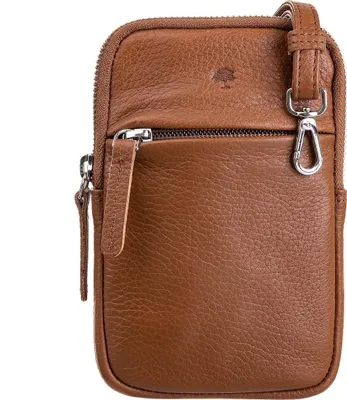 Produktbild von Prato LM Shahid  AJ02 Handy Umhängetasche geprägtes Rindleder cognac