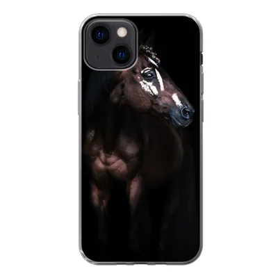Produktbild von MuchoWow® Handyhülle Schutzhülle Hülle für iPhone 13 Pferd - Flecken - Licht Silikon Softcase Handy Hülle - Karteninhaber