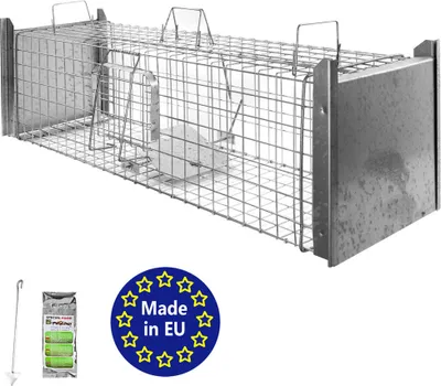 Produktbild von Petigi Tierfalle Lebendfalle für kleine bis mittelgroße Tiere wie Maus, Katze, Marder, Fuchs, Otter, Kaninchen, Modell: , Größe / Modell:Stable 1 (120 x 34 x 34 cm)