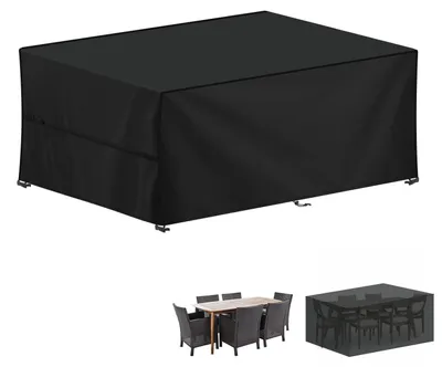 Zdjęcie produktu dla Elzusha - Wodoodporny pokrowiec na meble ogrodowe, wykonany z materiału Oxford 420D, przeznaczony do stołu o wymiarach 220x110x75 cm