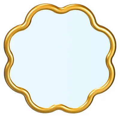 Produktbild von Giftdecor Spiegel Blume - gold - 40 x 40 cm - Blumenform - Wandspiegel