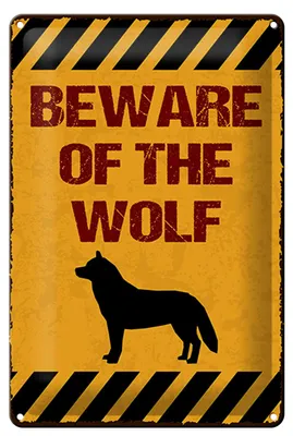 Produktbild von Blechschild Spruch 20x30 cm  Wolf Schild