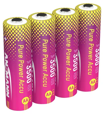 Produktbild von ANSMANN Li-Ion Akkus, Mignon AA, Typ 3500 (min. 3250 mAh), 4 Stück