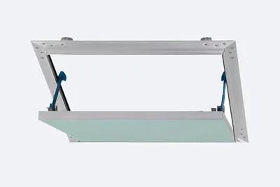 Produktbild von Revisionsklappe AluPlana® mit Gipskartoneinlage GKBI 12,5 mm und Fangsicherung 200 mm x 200 mm