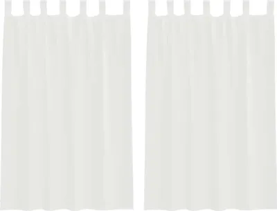 Produktbild von Voile Vorhänge mit Stangentaschen 2 Stk. Weiß