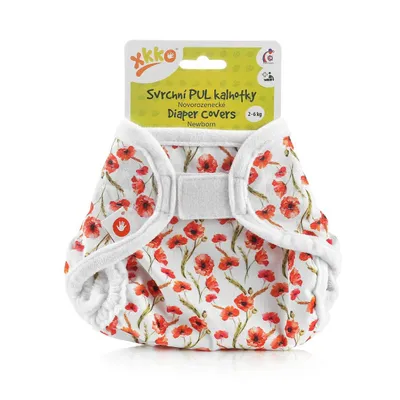 Produktbild von xkko Newborn Überhose Klett Red Poppies