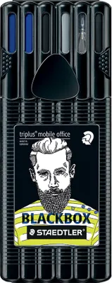 Produktbild von STAEDTLER Schreibset triplus black mobile office 5 Stifte und 1 Marker