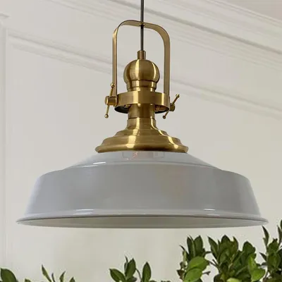 Produktbild von Asletl Hängelampe Industrial Metall Ø40cm, Küchenlampe Hängend Vintage, Hängelampe Esstisch E27, Pendelleuchte Esstich Lampe Modern Lampenschirm