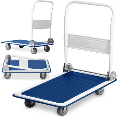 Zdjęcie produktu dla Wózek transportowy ręczny HM-506 biało-niebieski