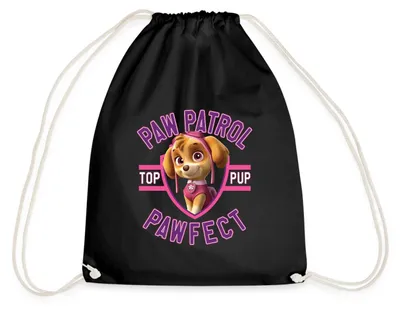 Produktbild von Spreadshirt Paw Patrol Skye Pawfect Turnbeutel, One size, Schwarz