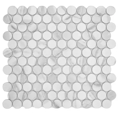 Produktbild von Keramikmosaik weiß matt Steinoptik Mosaikfliese Küchenwand Fliesenspiegel Bad Duschwand MOS10-1102GR_f