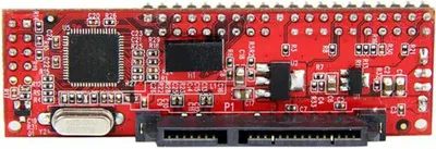 Zdjęcie produktu dla StarTech.com IDE2SAT2, IDE, SATA, 1 x IDE (40 Pin; EIDE/PATA), 1 x SATA (7+15 pin), 1 x SP4 (4 pin), Czerwony, FCC, CE, TAA, REACH, Marvell - 88SA8052