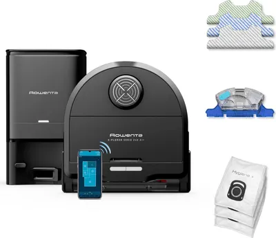 Obrázek produktu pro Rowenta X-Plorer RR9695, Bezsáčkové, Černá, Tvar D, Prachový sáček, Nabíjecí, Purification, 65 dB