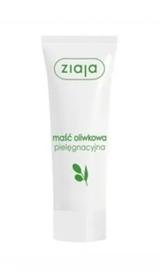 A white tube of cream with green text and a green leaf logo.