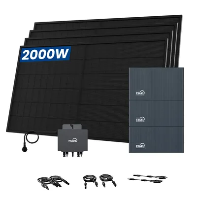 Produktbild von TSUN SolarCan DCU2000Lite Balkonkraftwerk Speicher, DB2000 Lite Erweiterungsakku*2, 800W Mikrowechselrichter mit 4 x 500W Bifaziale Solarmodule