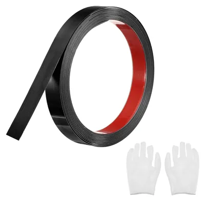 Immagine prodotto di Striscia decorativa autoadesiva in acciaio inossidabile, finitura nera spazzolata, dimensioni 2 cm x 5 metri