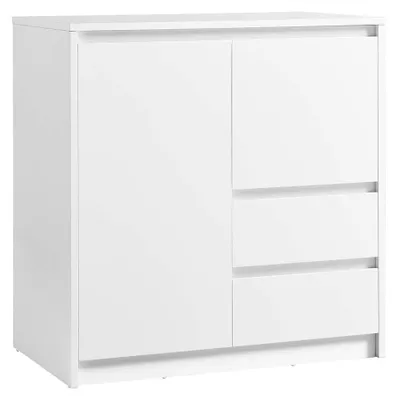 Zdjęcie produktu dla Szafka do przechowywania – biała – płyta wiórowa i MDF – oszczędza miejsce – 40 x 70 x 74,5 cm