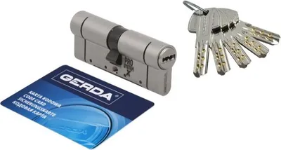 Zdjęcie produktu dla Cylinder profilowy Gerda PRO System 35/45 Nikiel Satyna Klasa 6 Box