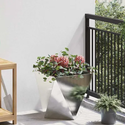 Produktbild von Maison Exclusive - Pflanzkübel Silber 40 x 40 x 40 cm Edelstahl