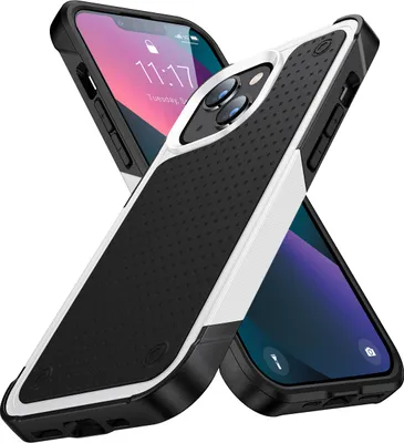 Produktbild von Für iPhone 14 /iPhone 13 Hülle Militärqualität Stoßfest Hybrid 2 in 1 Hart PC Weich TPU Handyhülle Weiß Schwarz
