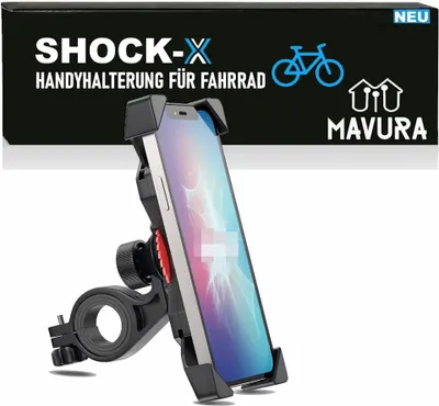 Image de SHOCK-X Support de téléphone portable pour vélo Moto Scooter Guidon Support de téléphone portable universel