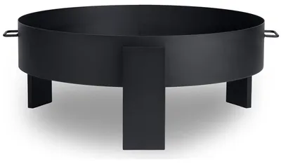 Immagine prodotto di Braciere rotondo - Diametro 80 cm - Acciaio verniciato a polvere - Nero - Braciere da giardino - Camino da esterno