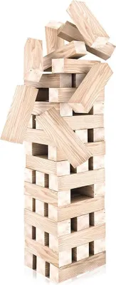 Produktbild von Outdoor Games 60-delige stapeltoren evenwichtsspel van hout 51 cm