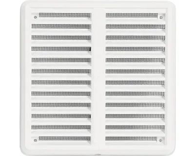 Obrázek produktu pro Větrací mřížka - nastavitelný kryt se síťkou VM, 150 x 150 KS, bílá 0311