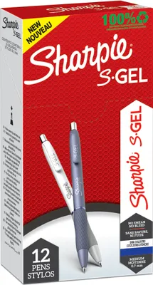 Produktbild von Sharpie Gelschreiber Fashion S-Gel 0,7mm | 12 Stück blaue Schriftfarbe Faltschachtel