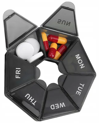 Produktbild von EdiBazzar Pillendose Wochenorganizer für Medikamente Tabletten 7 Tage