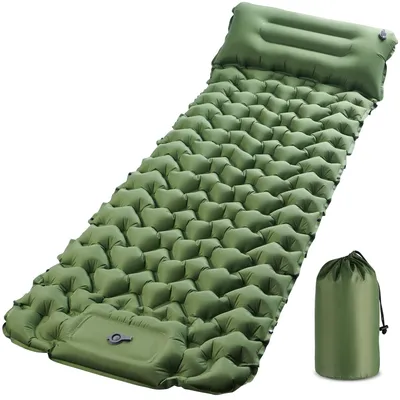 Produktbild von Isomatras Ultralight – Selbstaufblasende Campingmatte – 195 x 68 cm – Tragbar – Mit integrierter Luftpumpe – Sicherheitsfunktion gegen Luftverlust – Luftmatratze