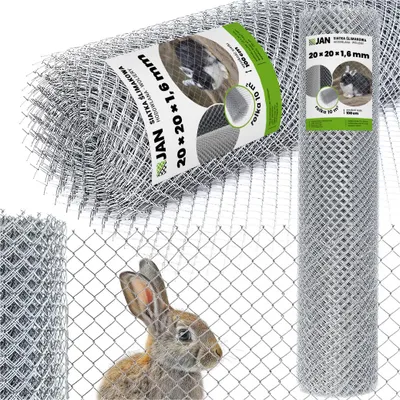 Obrázek produktu pro Pletivo s uzly – 20 x 20 x 1,6 mm – pozinkovaný materiál – délka 10 m – hmotnost 17 kg
