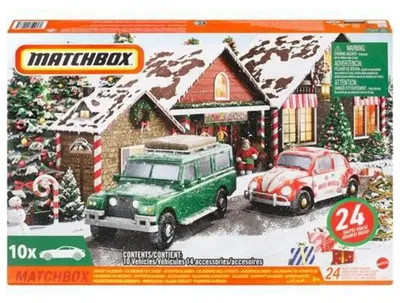 Produktbild von Mattel HLH04 - Matchbox - Adventskalender 2023, 10 Autos und Zubehör