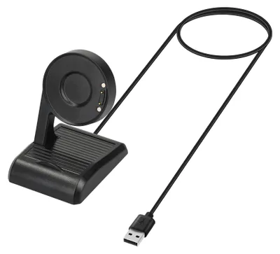 Produktbild von kwmobile USB Ladegerät für Ticwatch Pro 5 / Pro 3 / Pro 3 Lite / E3 Ladekabel - Ersatz Ladegerät für Smartwatch Fitness Tracker mit Standfunktion -