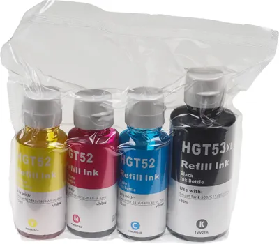 Produktbild von vhbw 4x Nachfülltinte kompatibel mit HP Smart Tank 7005, 558, 530, 670, 7305, 7006, 516, 515, 7306 Drucker - Refillset Cyan, Magenta, Yellow, Schwarz