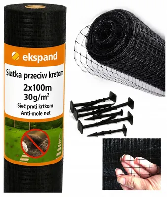 Zdjęcie produktu dla Siatka na krety 2x100 nornice przeciw kretom PREMIUM 30g MOCNA 100 KOŁKÓW