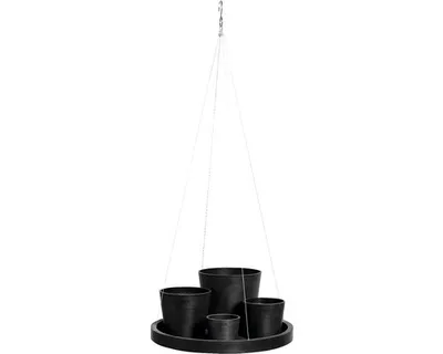 Produktbild von Untersetzer Ecopots hängend Kunststoff Ø 36 cm H 3 cm dunkelgrau