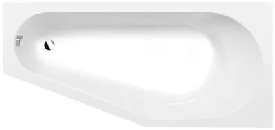 Produktbild von TIGRA asymmetrische Badewanne 170 x 80 x 46 cm, rechts, weiß