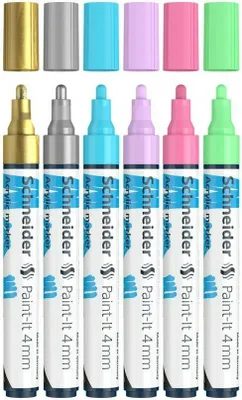 Immagine prodotto di Schneider 120296 6 Schneider Paint-It 320 V2 Acrylstifte farbsortiert 4,0 mm