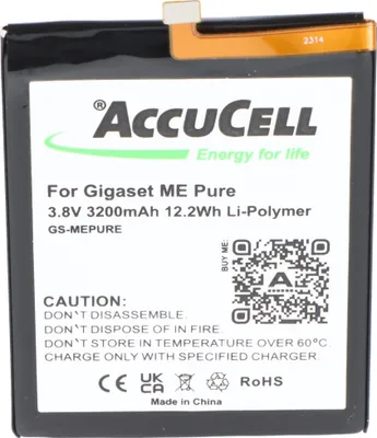 Zdjęcie produktu dla Bateria odpowiednia dla Gigaset ME Pure Li-Polymer 3.8V 3200mAh 12.2Wh