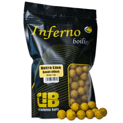 Obrázek produktu pro Carp Inferno Boilies Nutra Line 20mm 250g banán oliheň